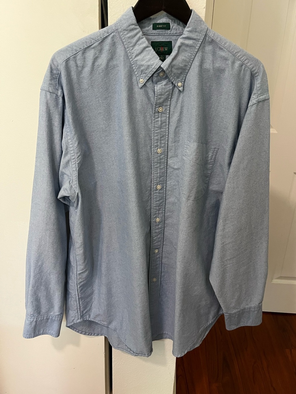 J. Crew Men’s Giant Fit Light Blue Button-Down Oxford Shirt